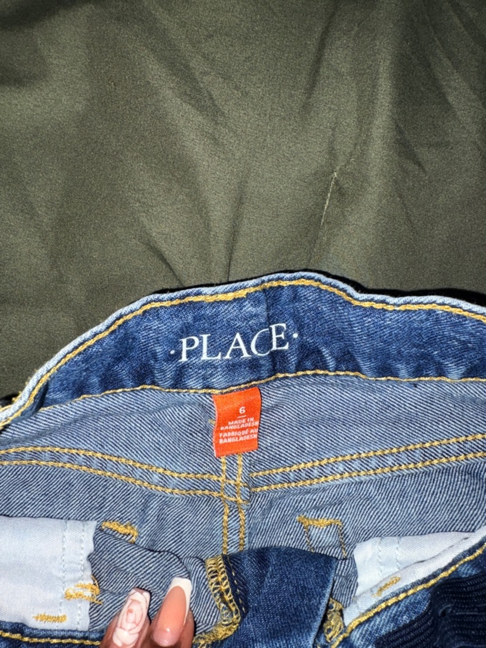 The Children's Place Distressed Blue Denim Kids Shorts - Picture 3 of 3